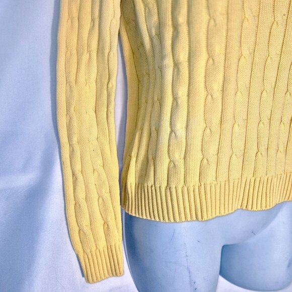 CHAPS stylish Yellow knit sweater in size Small - Picture 12 of 16